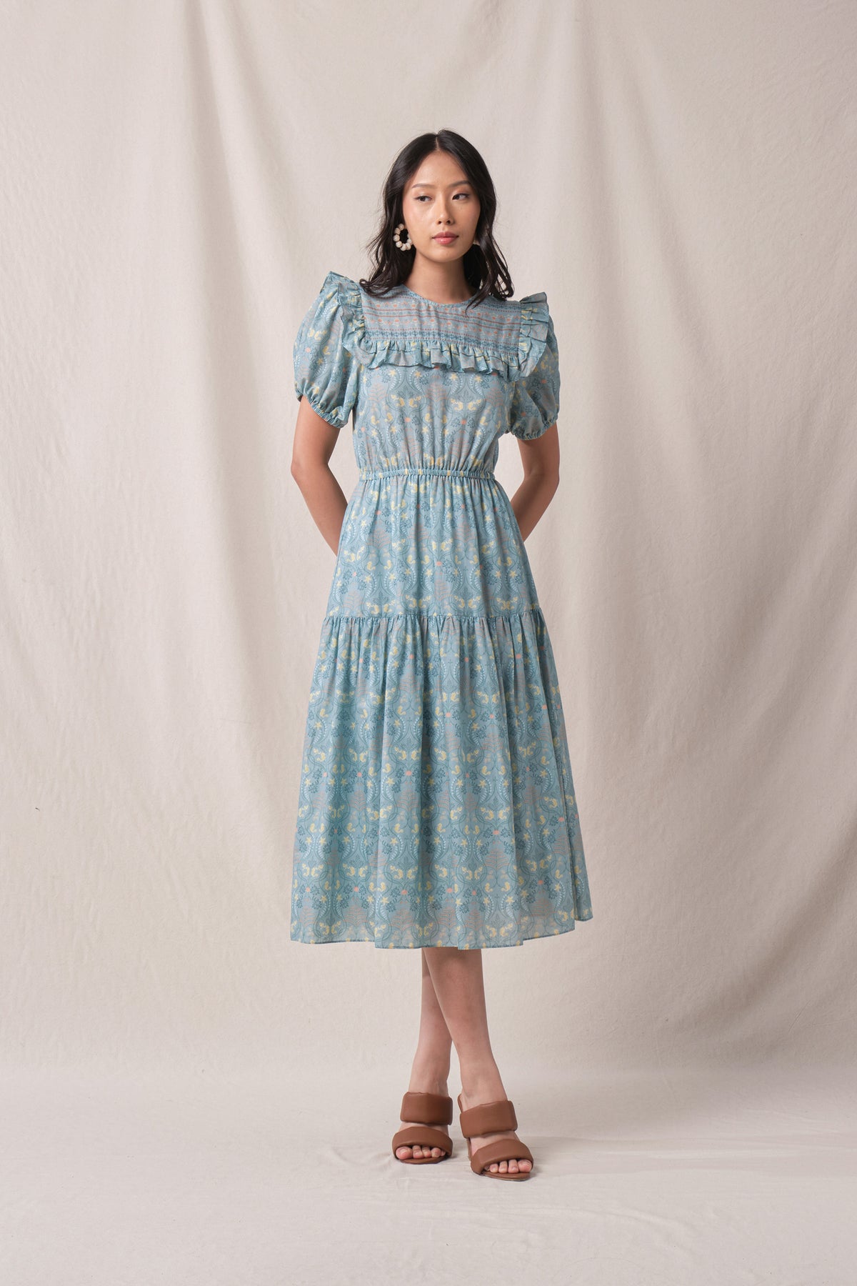 JELITA Dress in Blue Segara