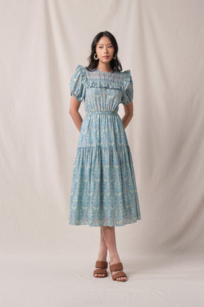 JELITA Dress in Blue Segara