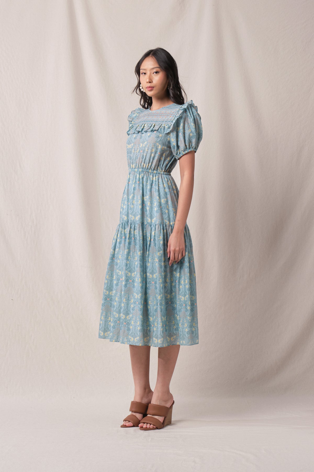 JELITA Dress in Blue Segara