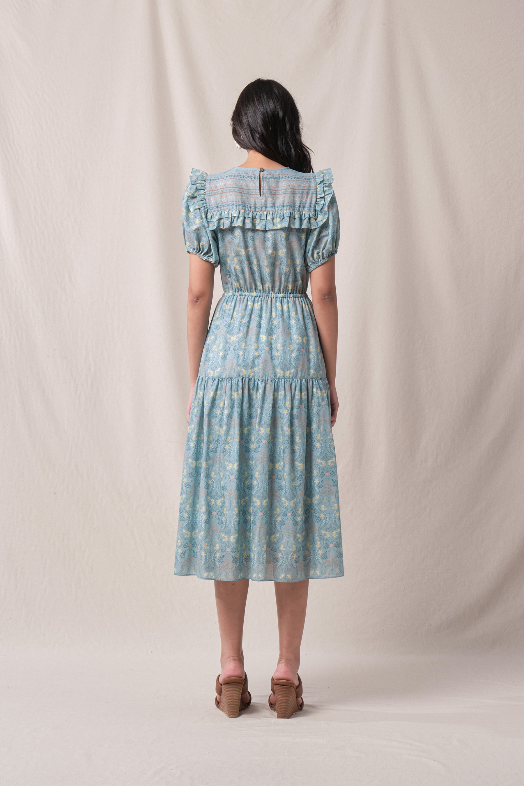 JELITA Dress in Blue Segara
