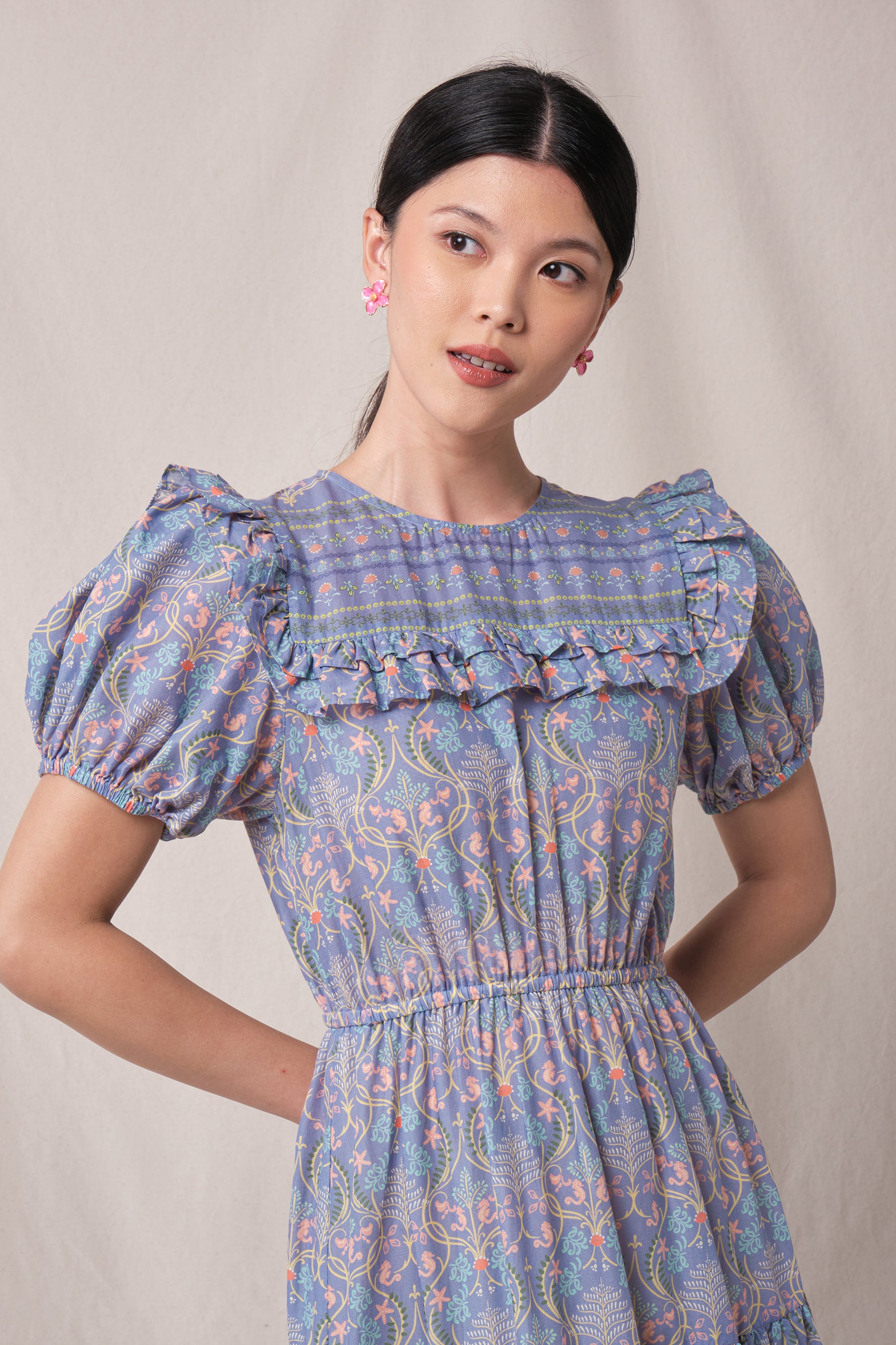 JELITA Dress in Purple Segara