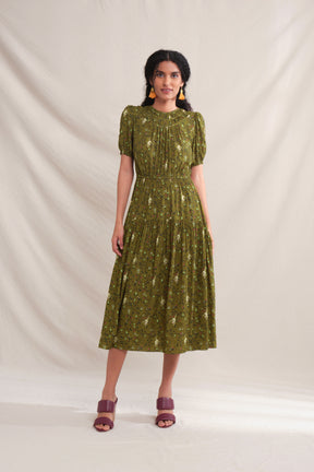 JENNA Dress in Green Macca