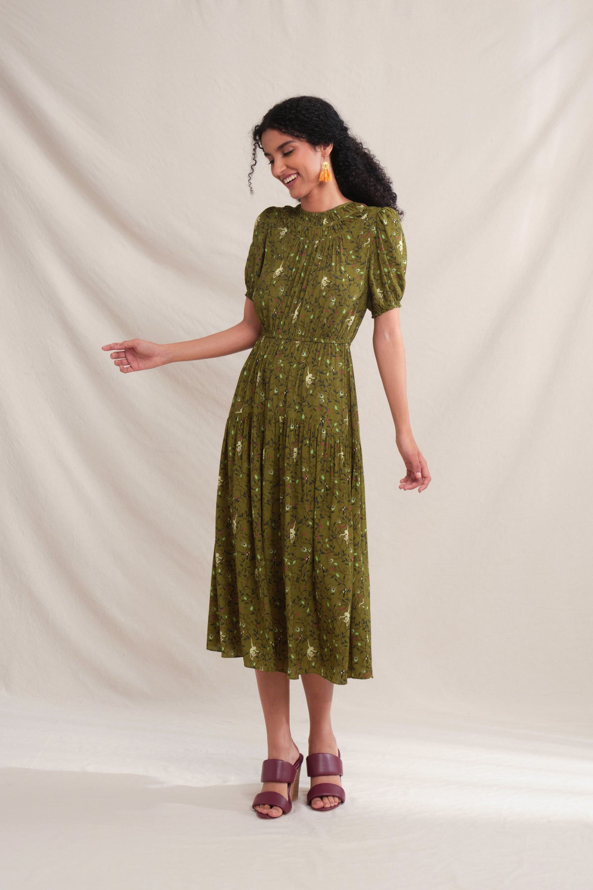 JENNA Dress in Green Macca