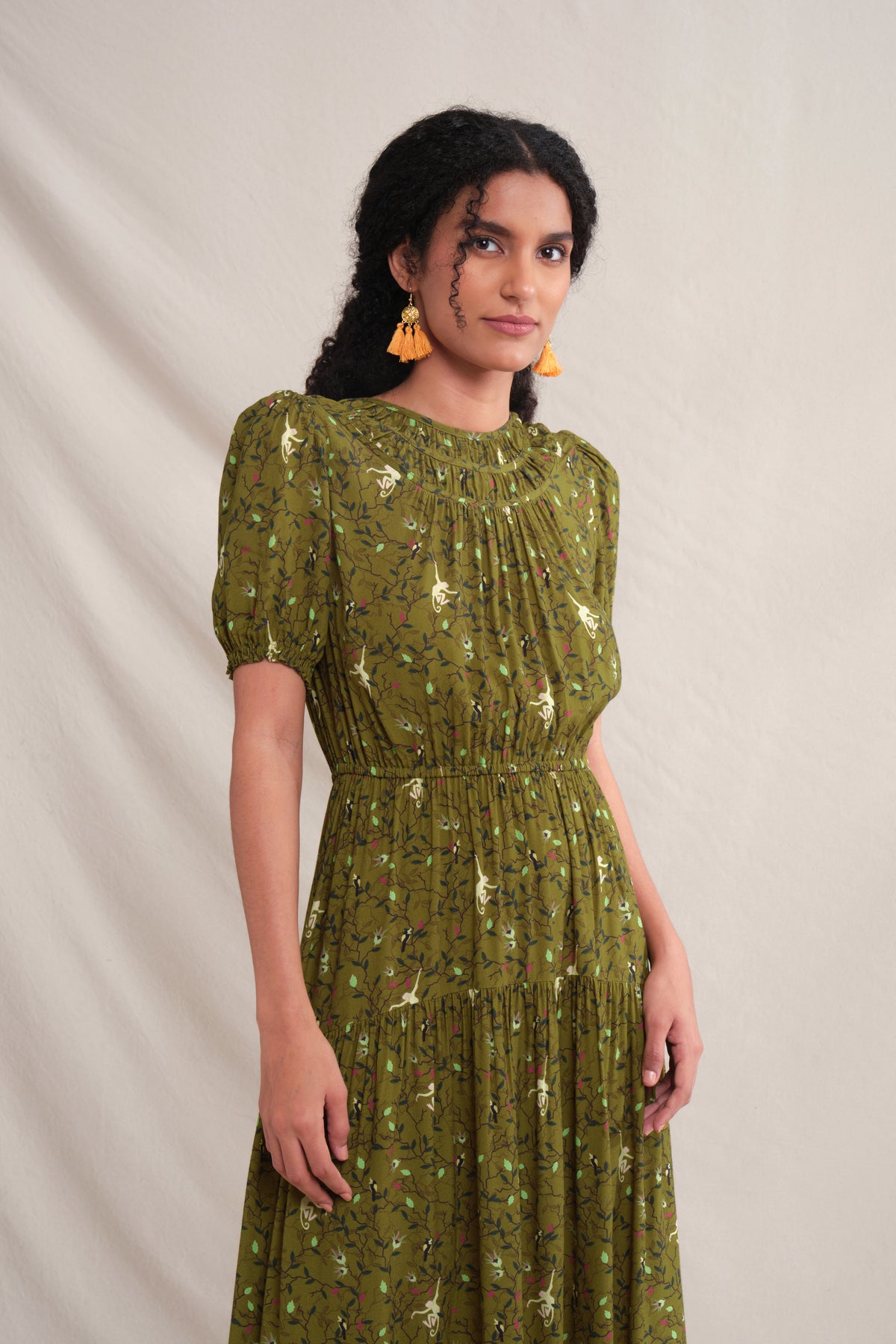 JENNA Dress in Green Macca