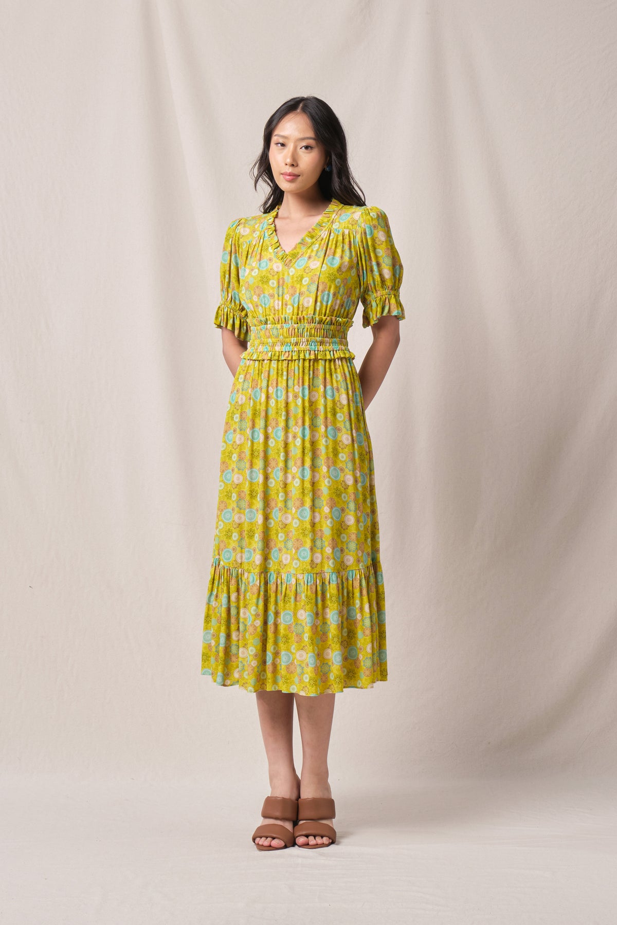 JENY Dress in Green Tedung