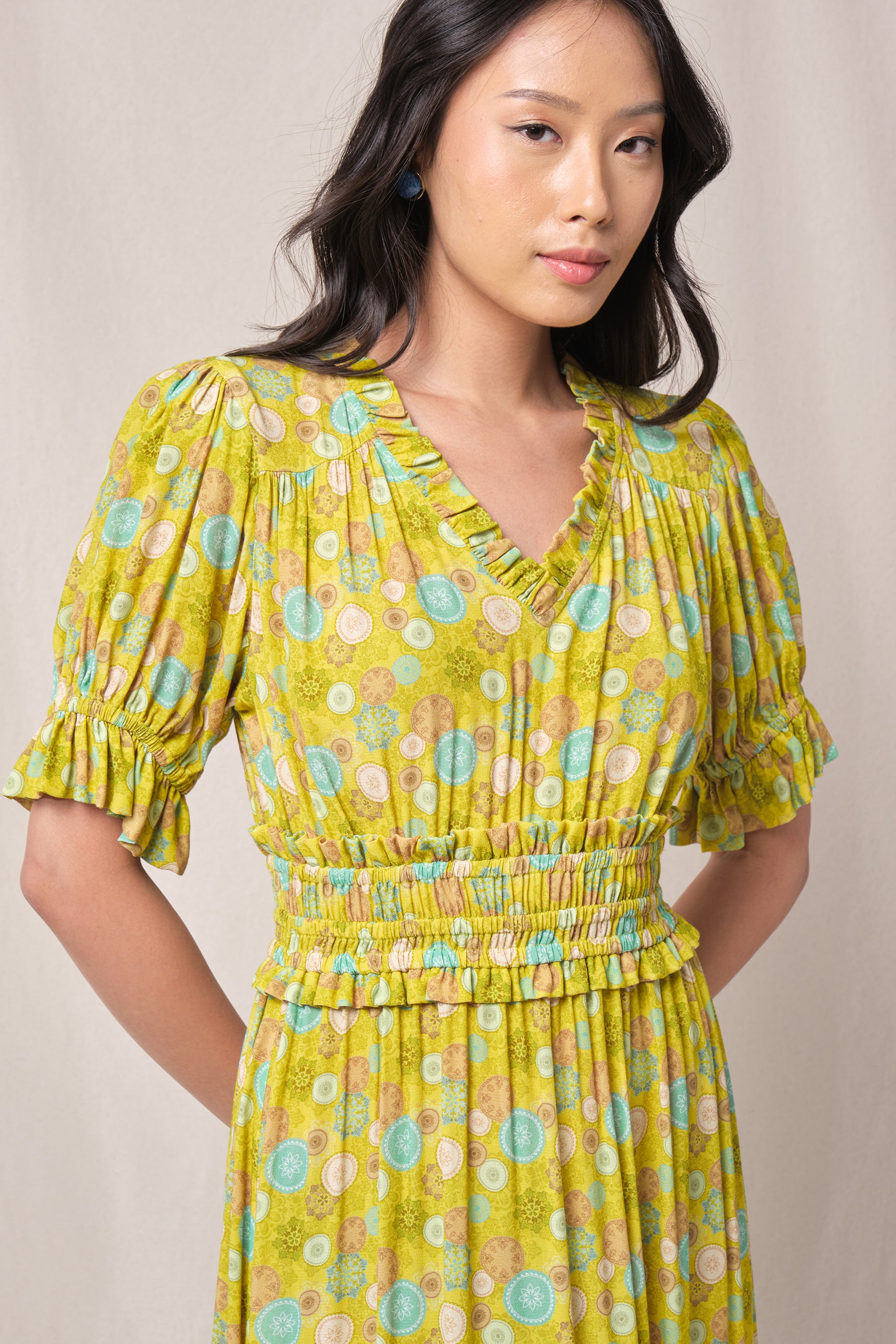JENY Dress in Green Tedung