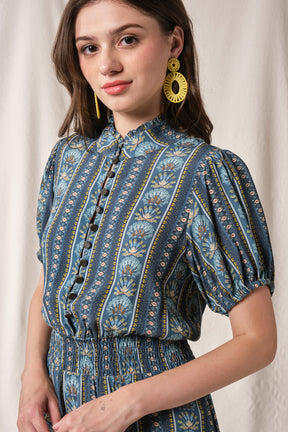 JESS Dress in Blue Silpa
