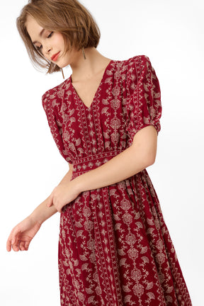 JIHAN Dress in Cengkeh Maroon