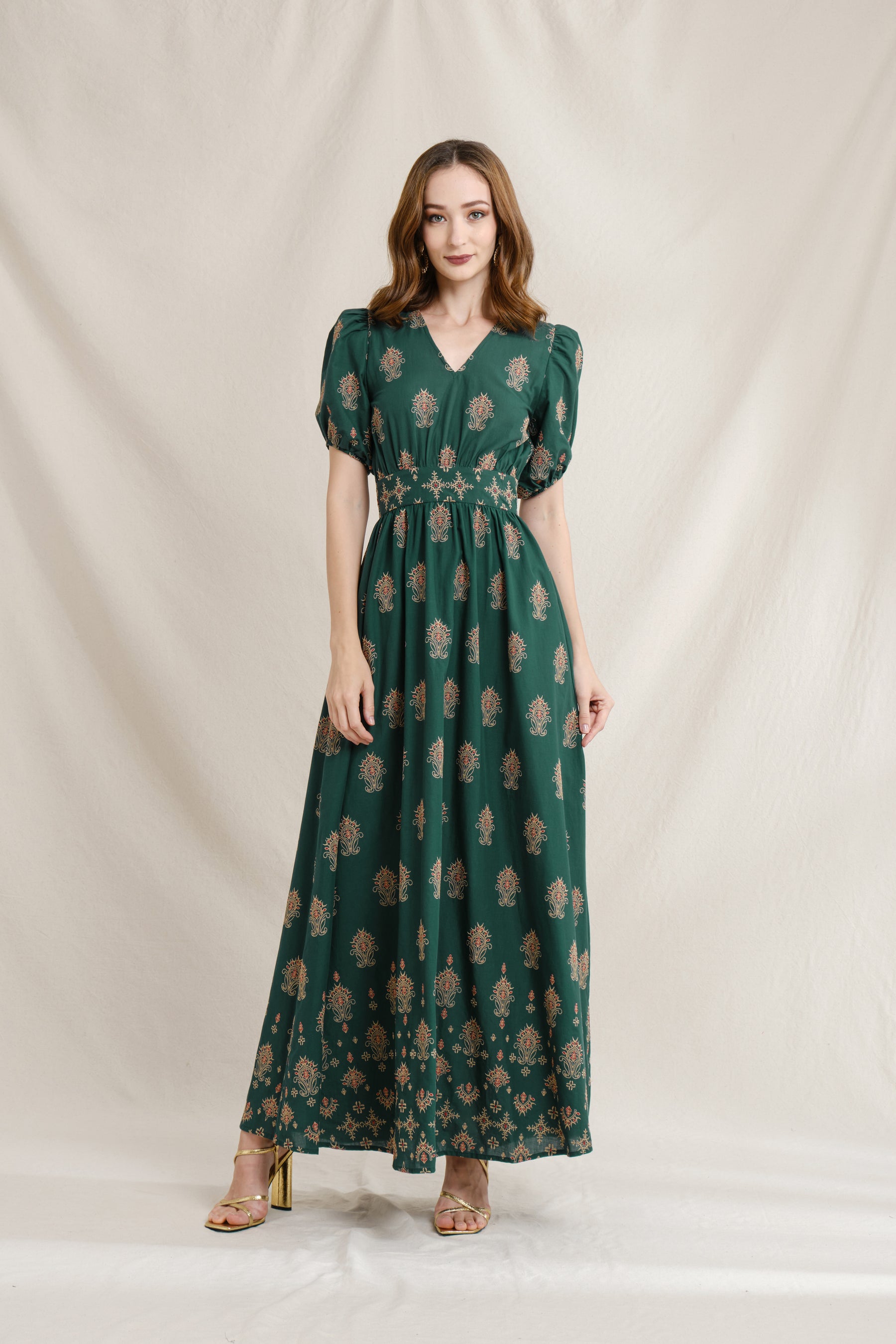 JIHAN Dress in Green Mamuli