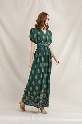 JIHAN Dress in Green Mamuli