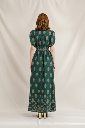 JIHAN Dress in Green Mamuli