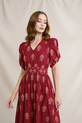 JIHAN Dress in Red Mamuli