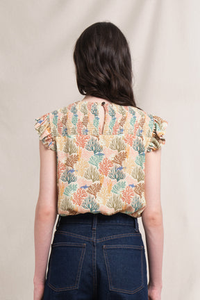 JILL Top in Beige Coral