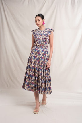 JILL Top in Beige Kepah