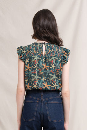 JILL Top in Emerald Aster