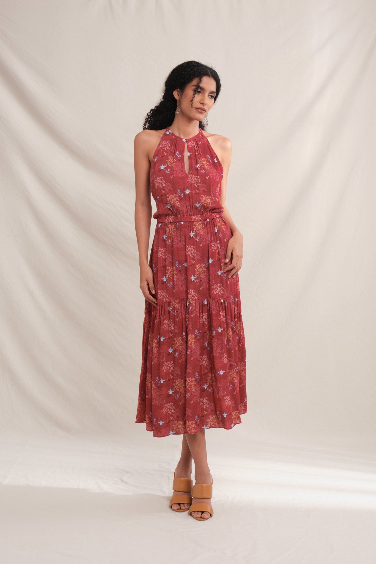 JOSIE Dress in Red Tumpang