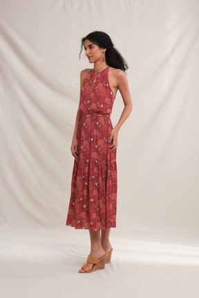 JOSIE Dress in Red Tumpang