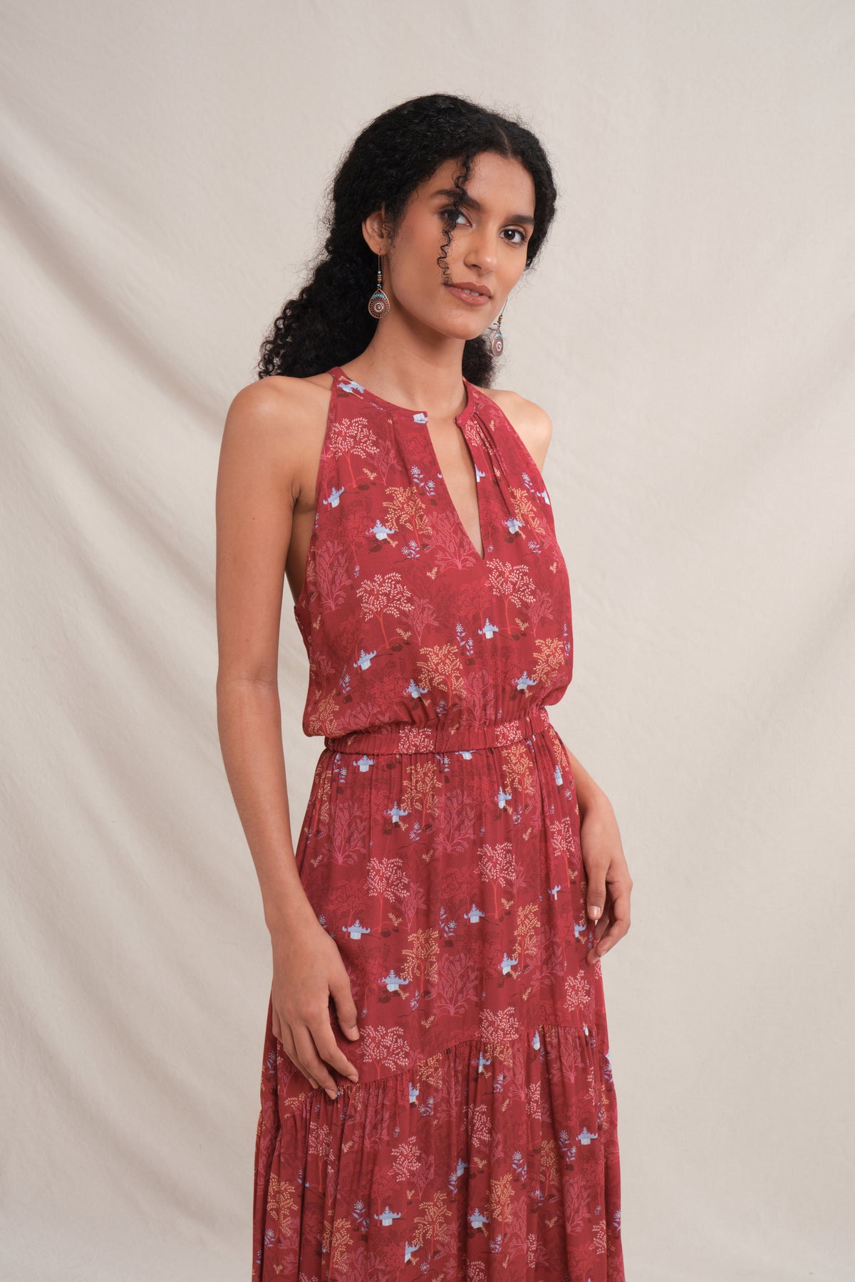 JOSIE Dress in Red Tumpang