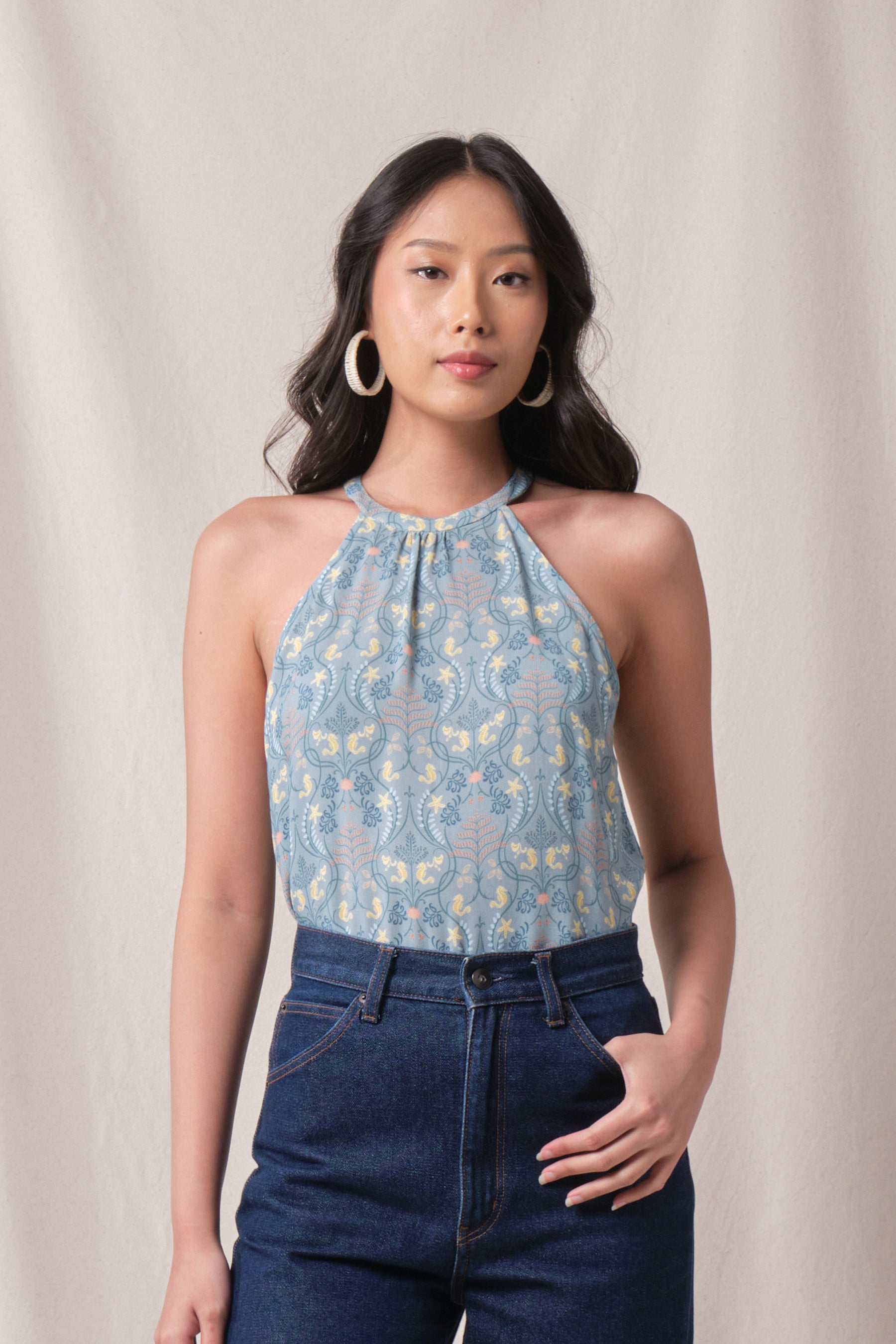 JULES Top in Blue Segara