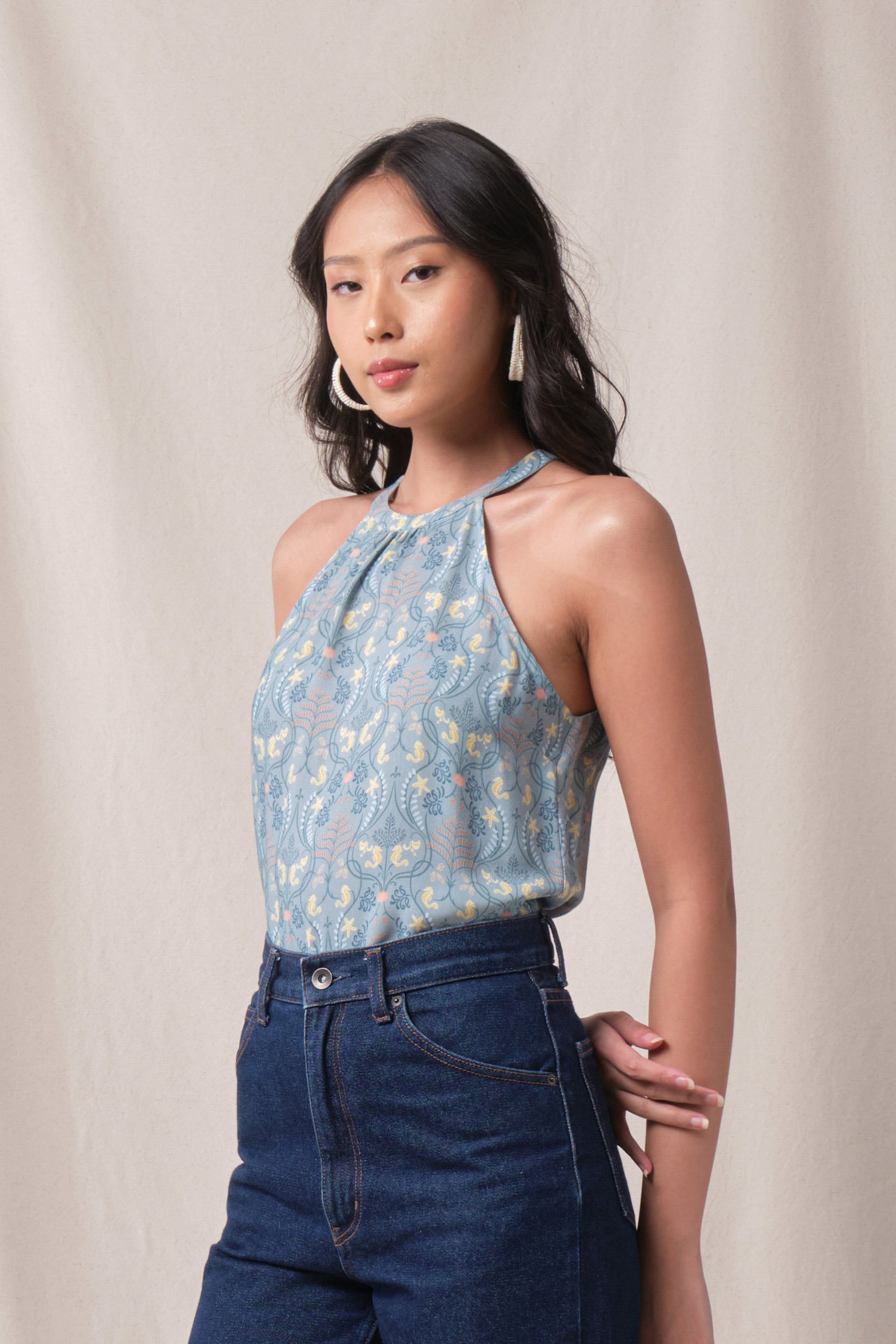 JULES Top in Blue Segara
