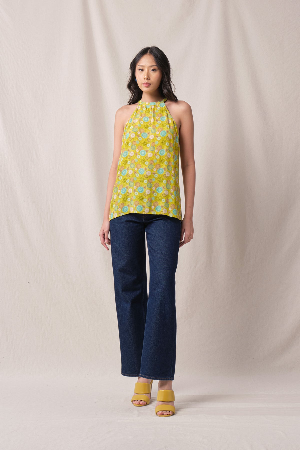 JULES Top in Green Tedung