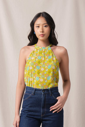 JULES Top in Green Tedung