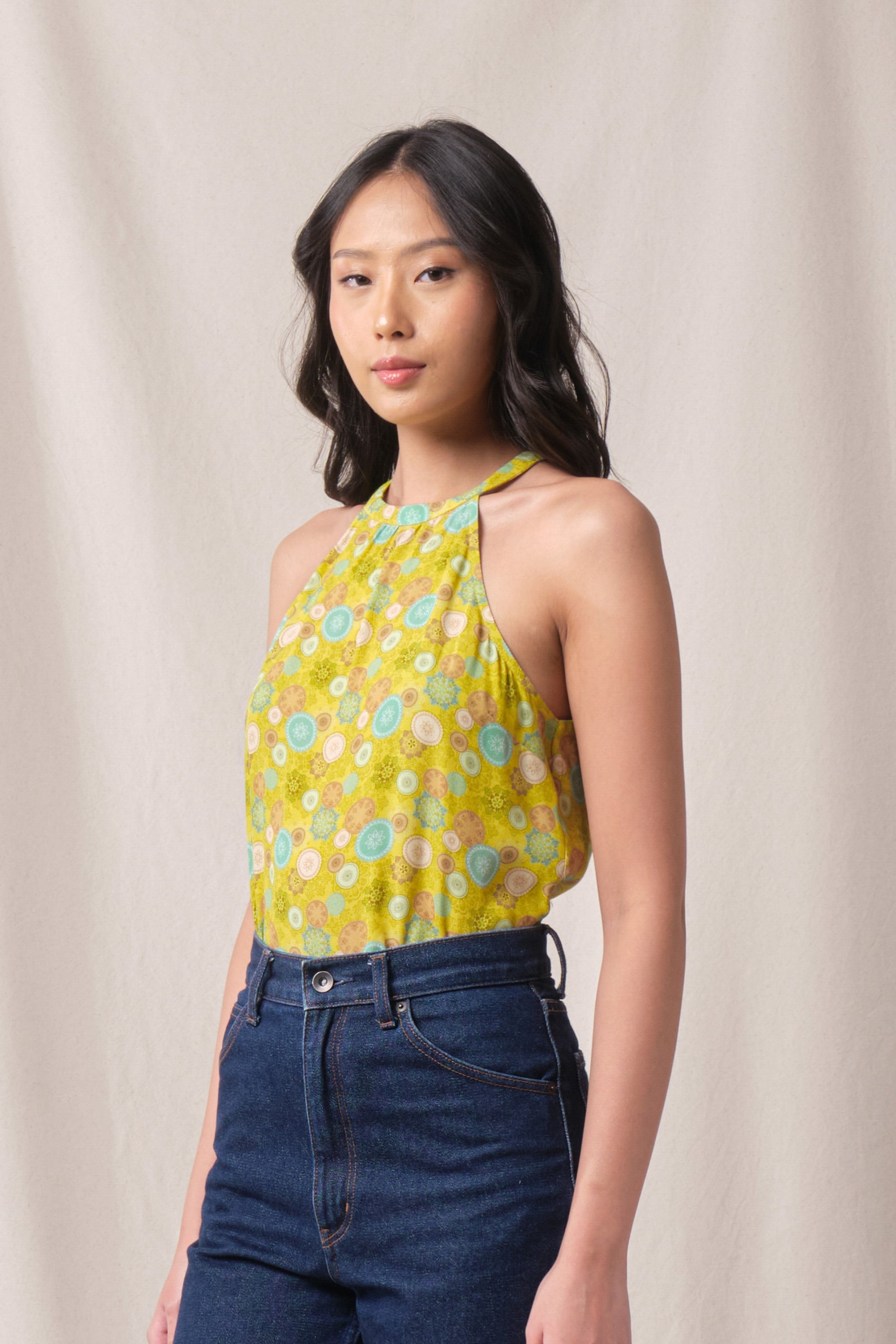JULES Top in Green Tedung