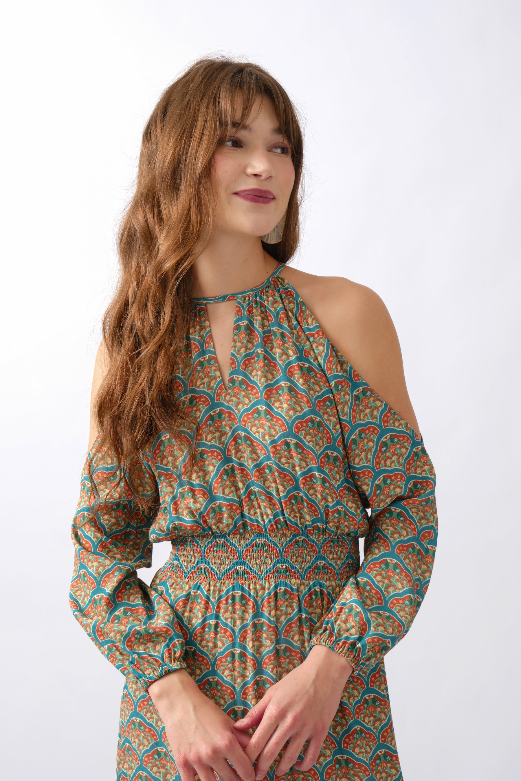 JULIET Dress in Turquoise Kubah