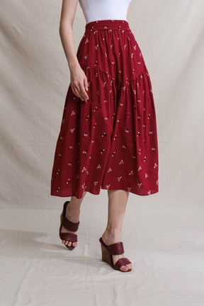 KAI Skirt in Red Jagung