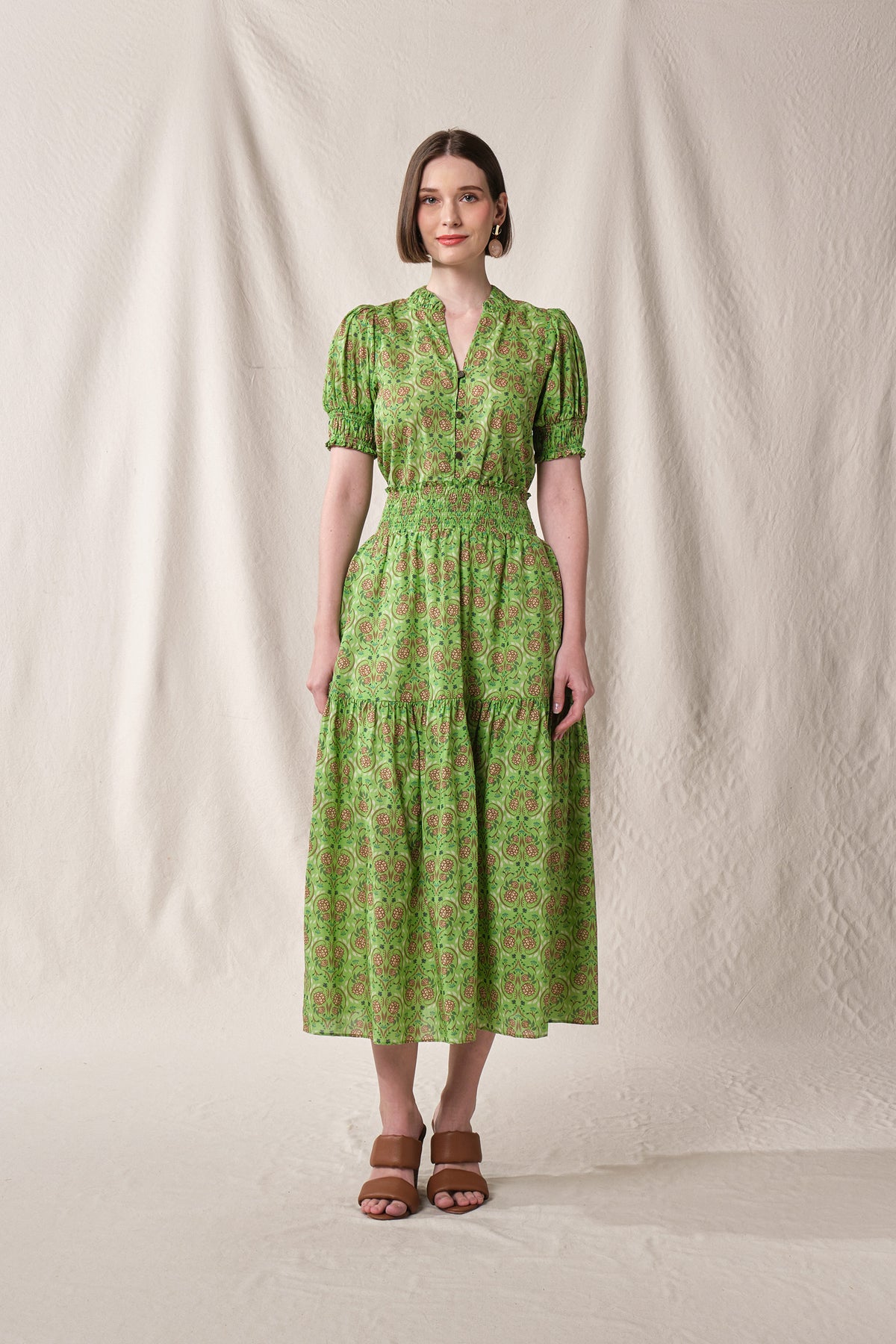 BUNDLING: Kala Top and Riona Skirt in Green Rosea