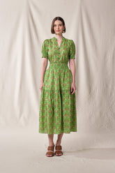 BUNDLING: Kala Top and Riona Skirt in Green Rosea