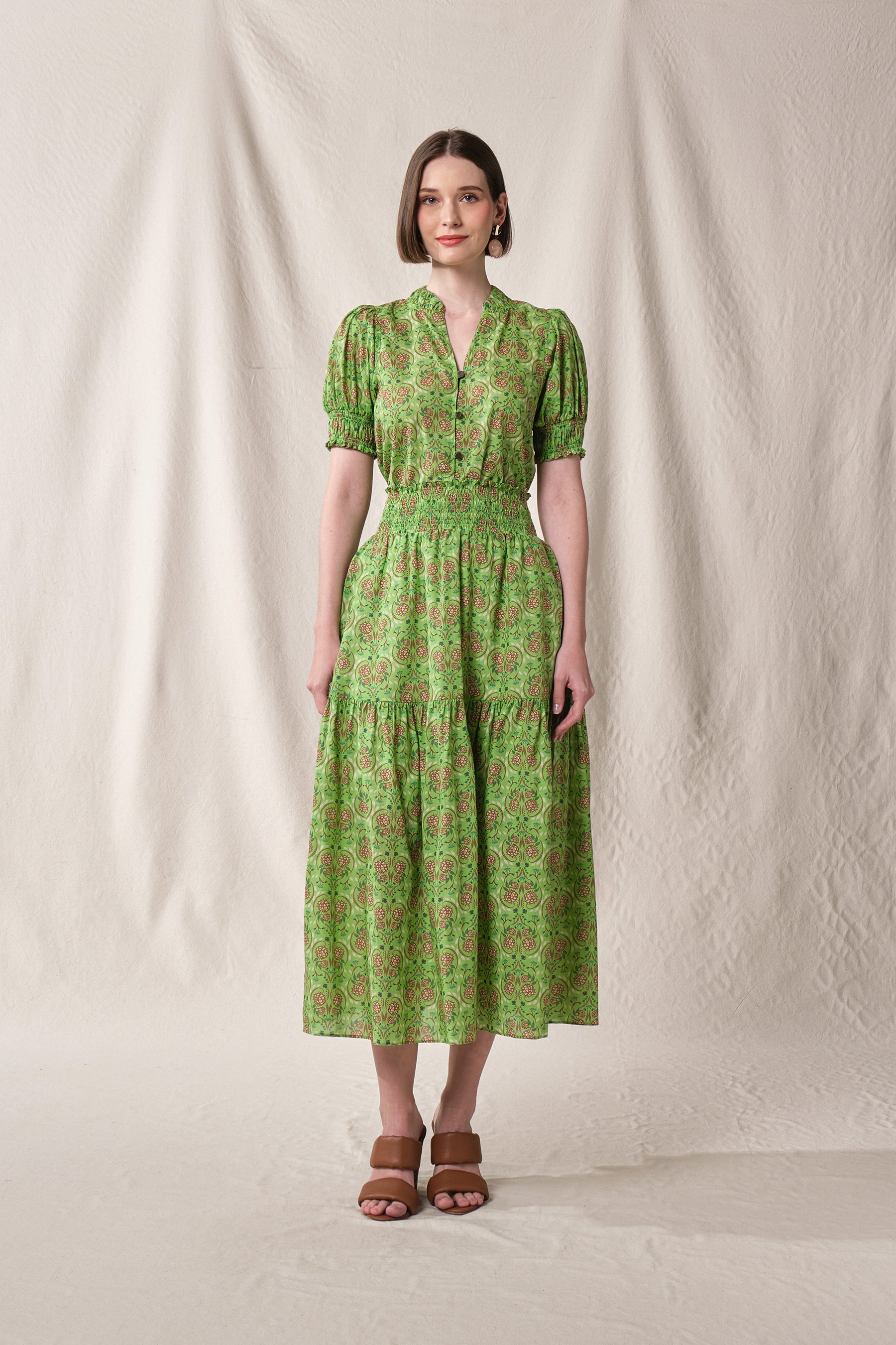 KALA Top in Green Rosea
