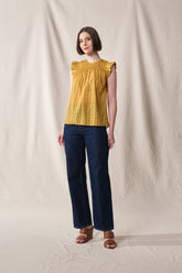 KAREN Top in Yellow Tebu