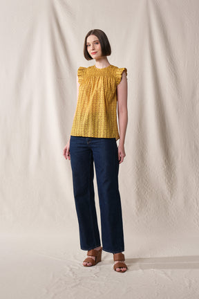 KAREN Top in Yellow Tebu