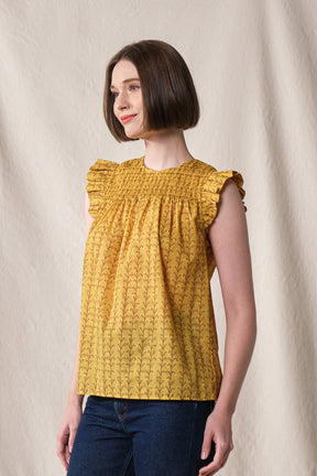KAREN Top in Yellow Tebu