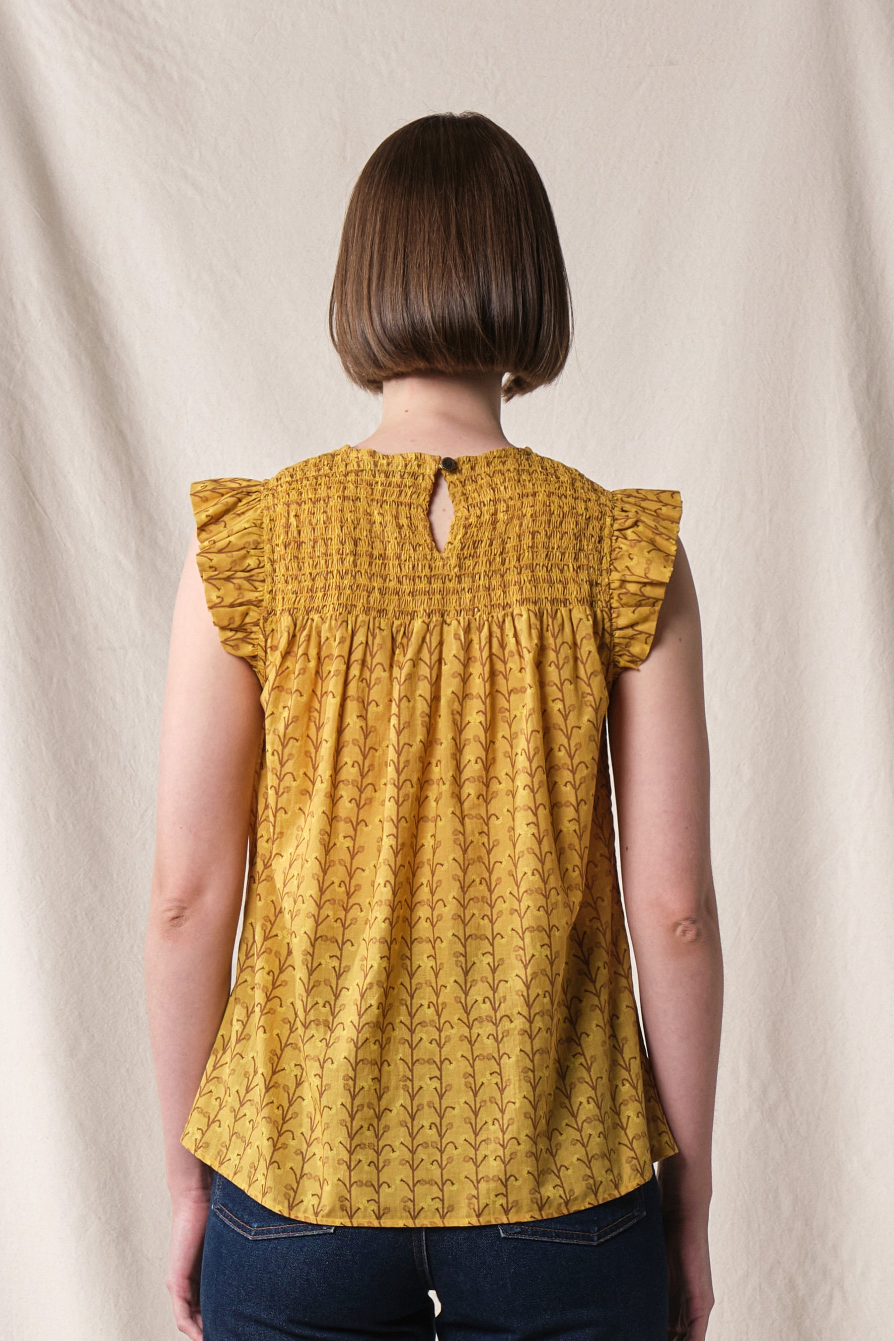 KAREN Top in Yellow Tebu
