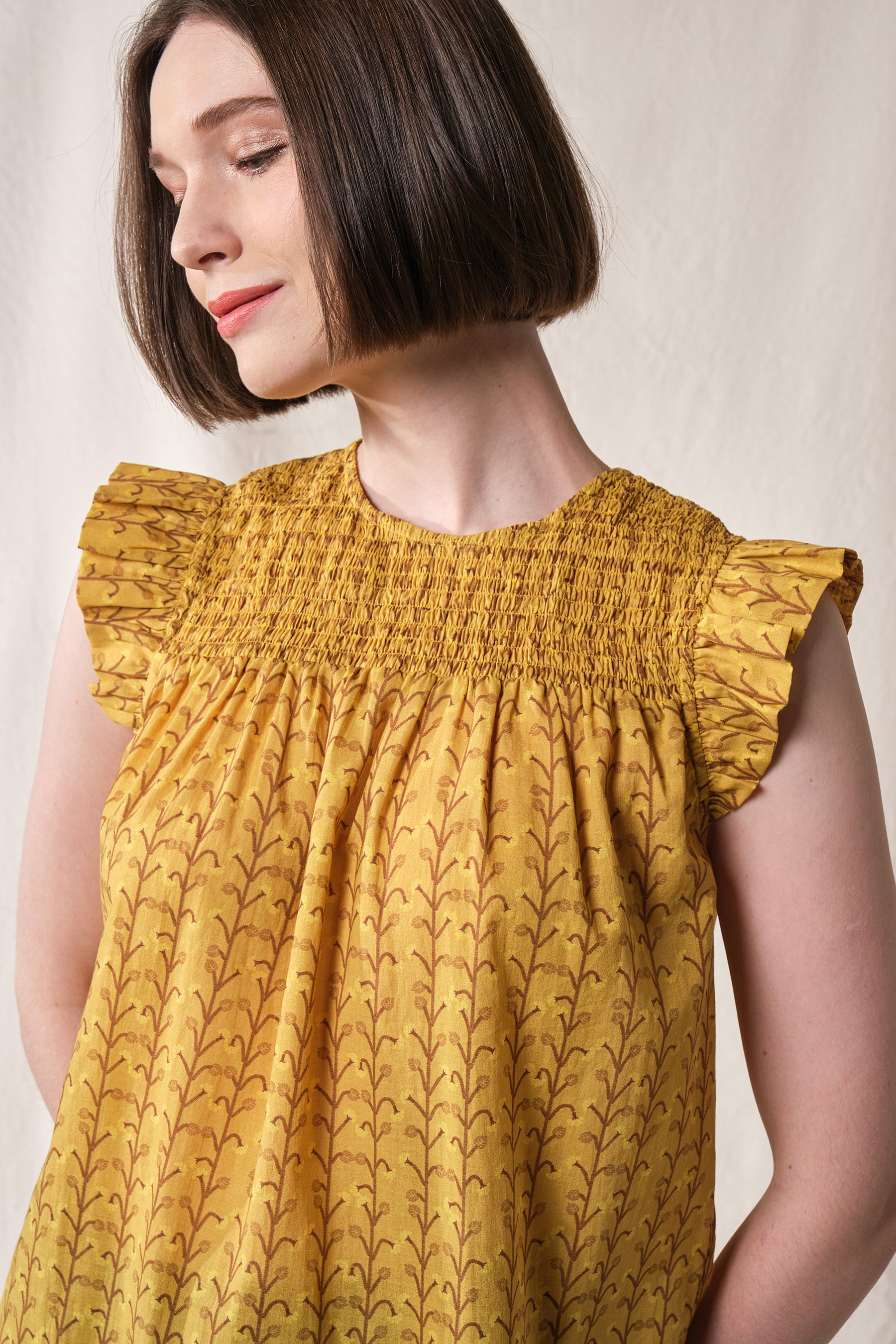 KAREN Top in Yellow Tebu