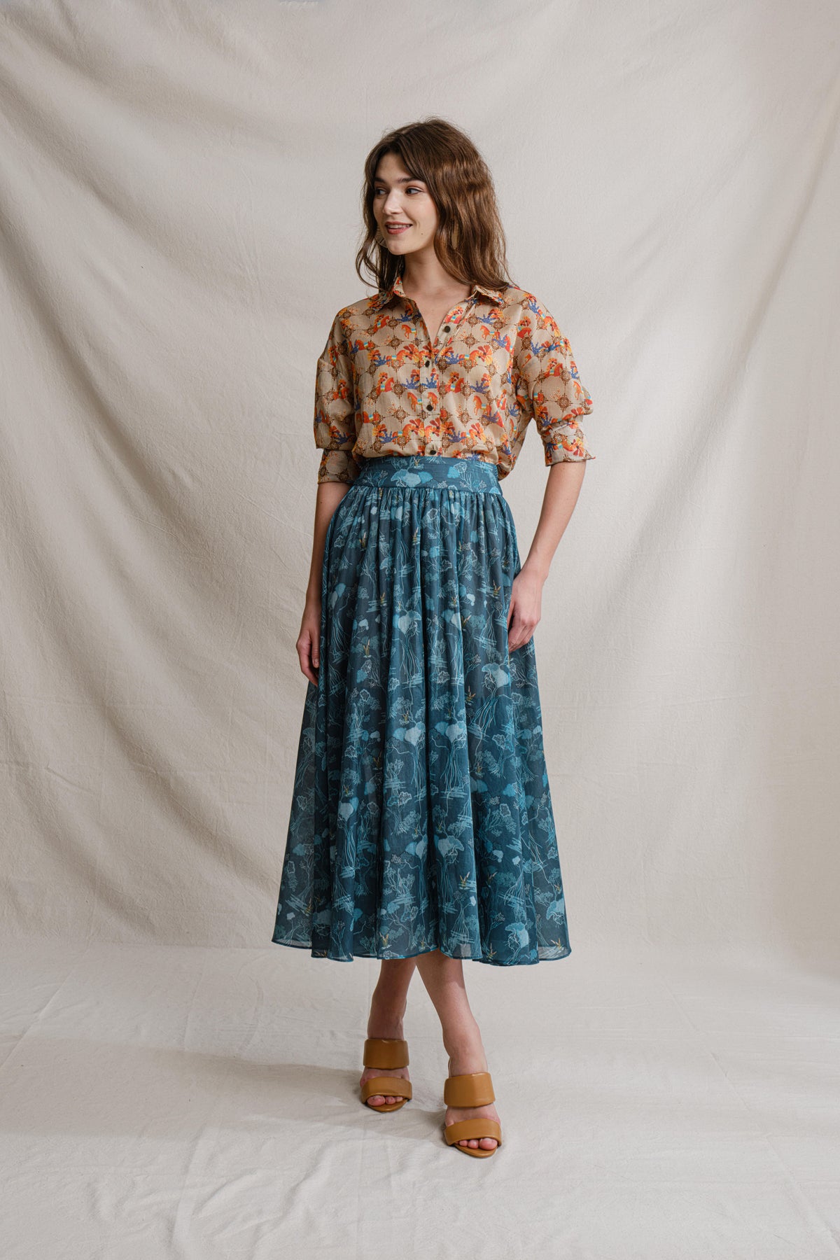 SALIMA Skirt in Blue Mangrove