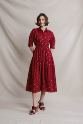 BUNDLING: Karina Top in Red Jagung and Kai Skirt in Red Jagung