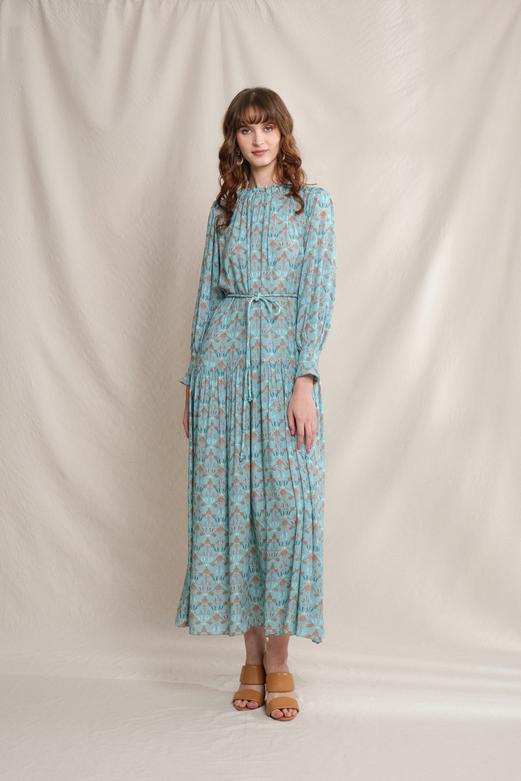 KESSY Dress in Blue Areca