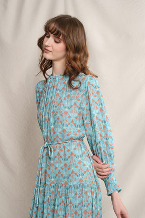 KESSY Dress in Blue Areca