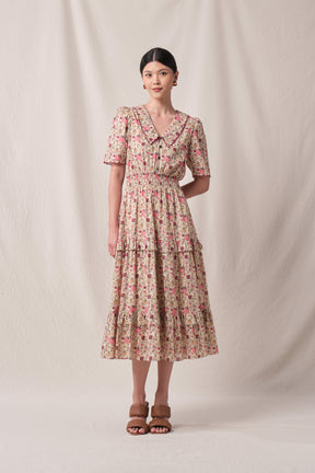 KEYSHA Dress in Beige Manggis