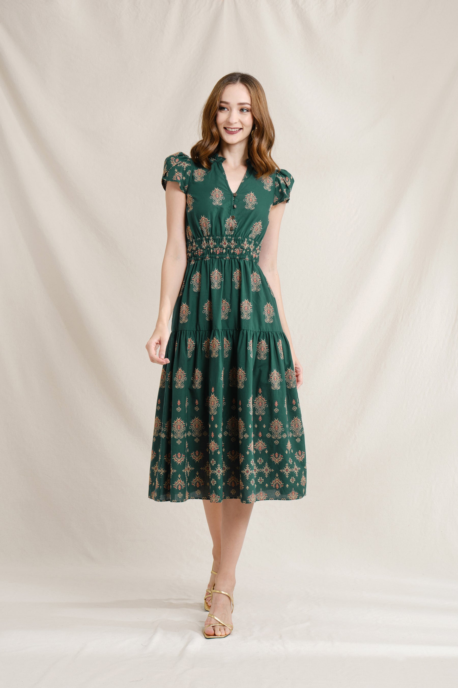 KIRA Dress in Green Mamuli