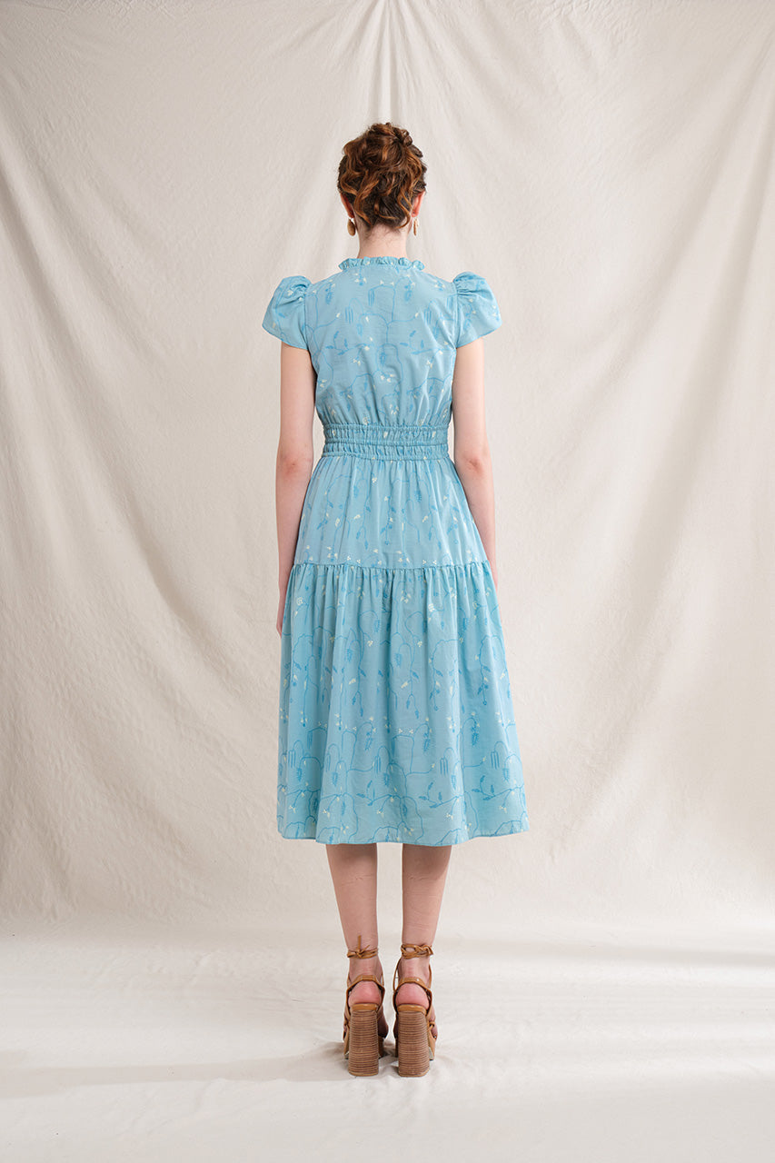 KIRA Dress in Blue Lada