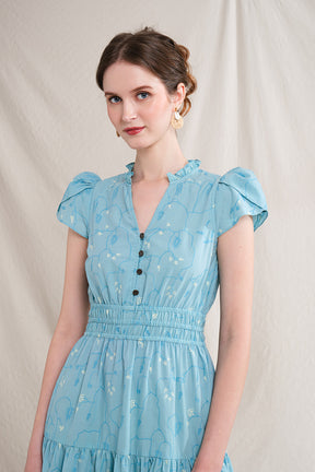 KIRA Dress in Blue Lada