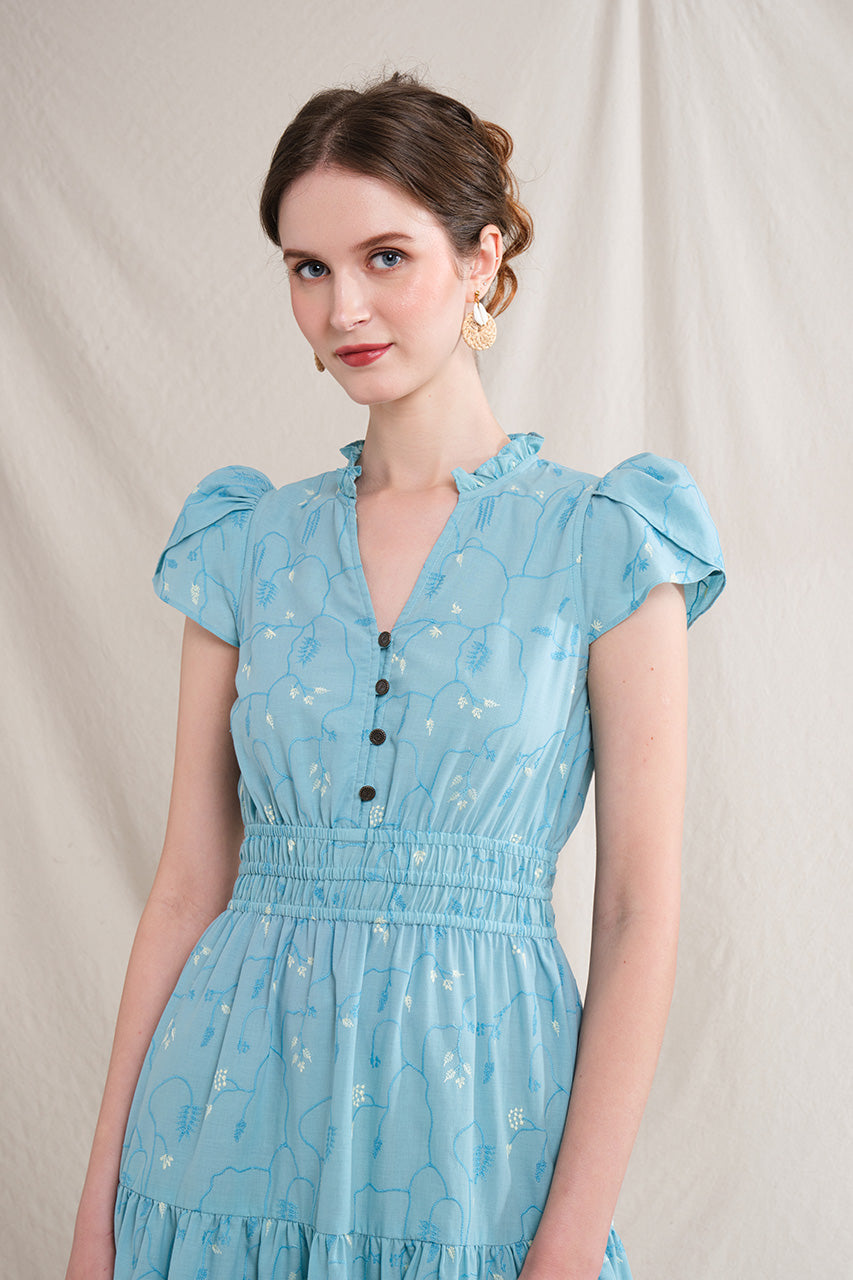 KIRA Dress in Blue Lada