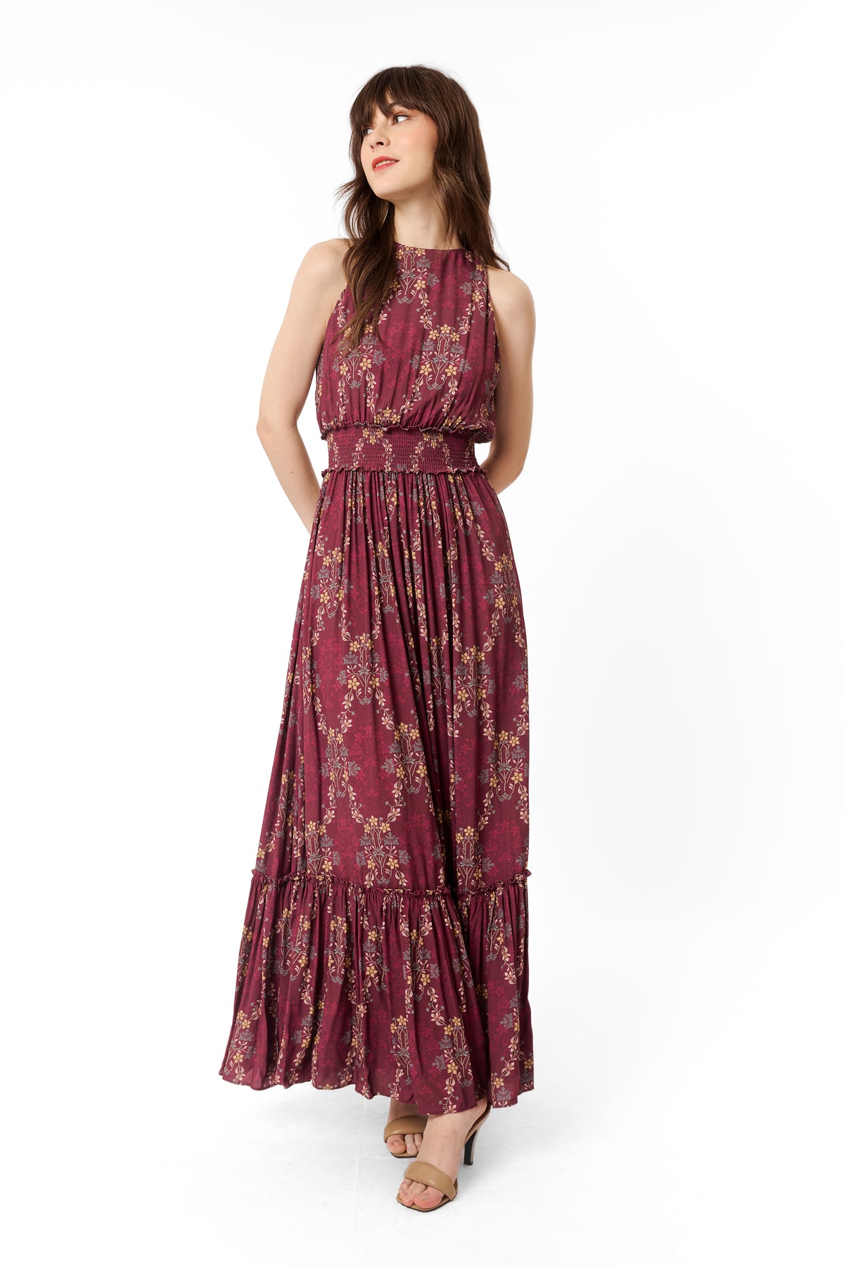KORRA Dress in Sulur Maroon