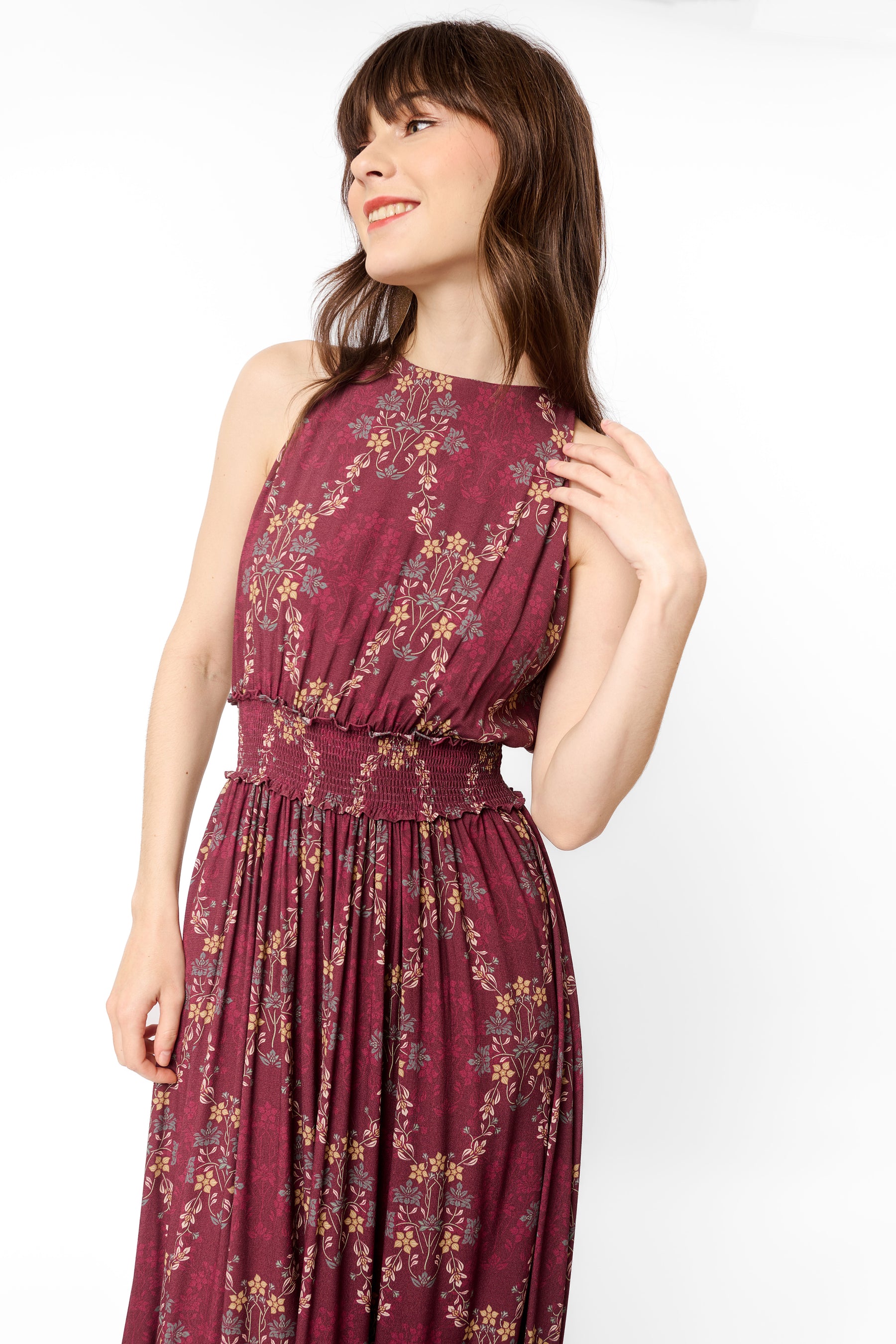 KORRA Dress in Sulur Maroon