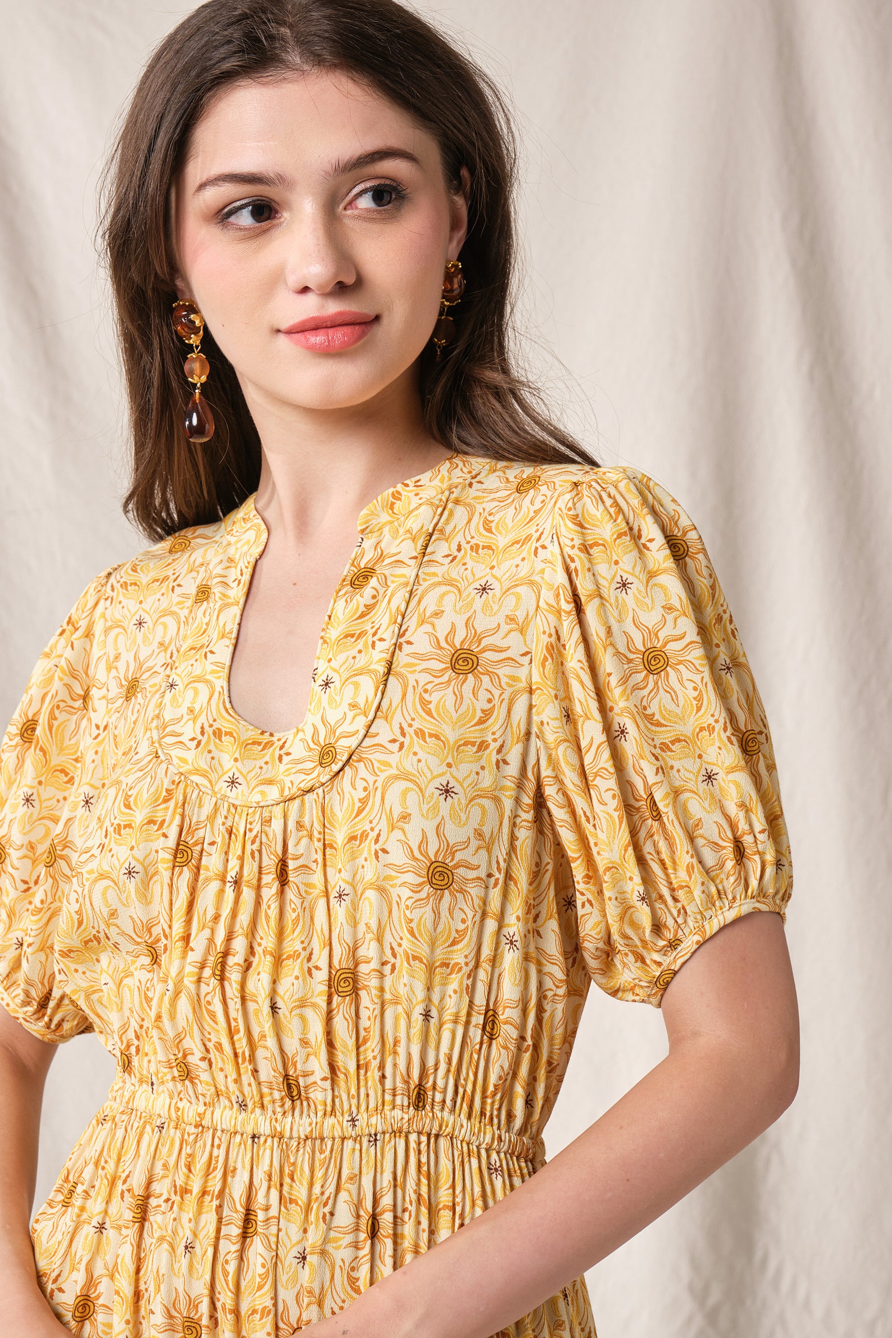 LAUREL Dress in Yellow Mentari