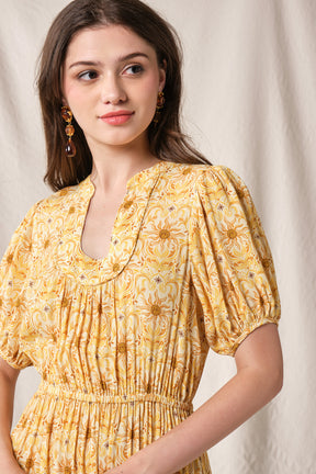 LAUREL Dress in Yellow Mentari